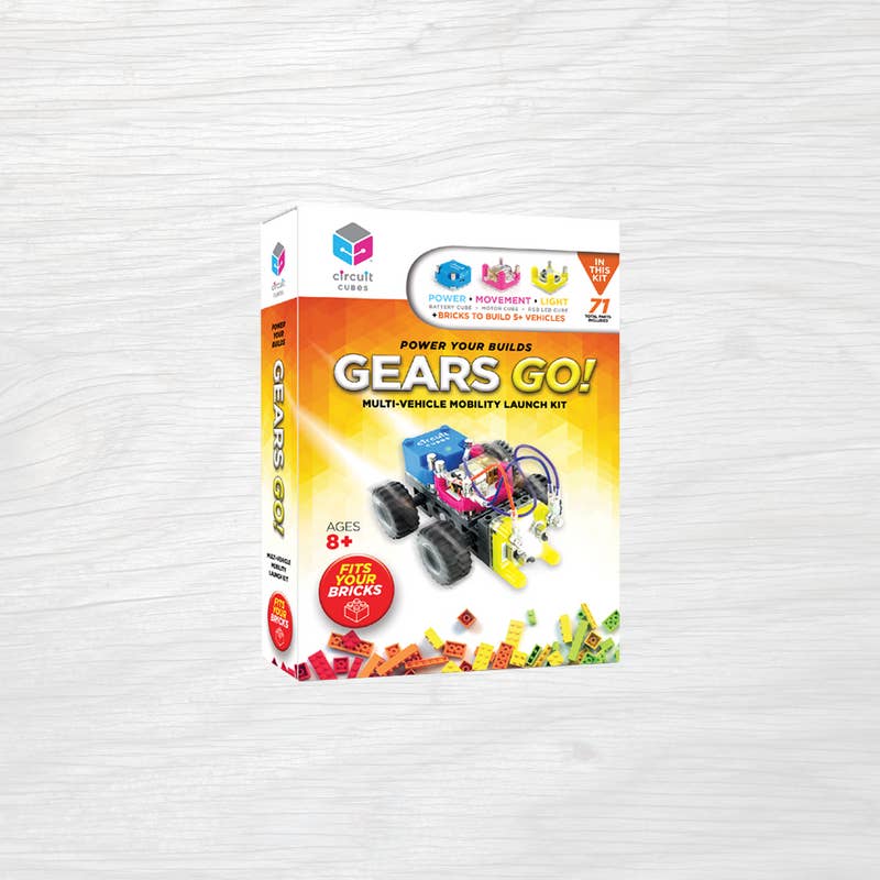 Circuit Cubes – Engroshandel Byggesæt - Børn – Circuit Cubes Gears GO! - Elektronisk byggesæt med tandhjul