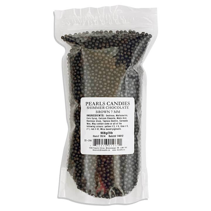 McCall's - Wholesale Chocolate - PEARL CANDIES 7 mm SHIMMER CHOCOLATE BROWN 2lb