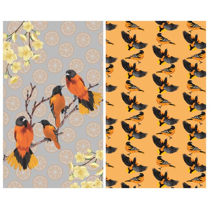 Buzzee - Wholesale Tea Towel - Oriole - Dual Sided Tea Towel - Kitchen & Hand Towel