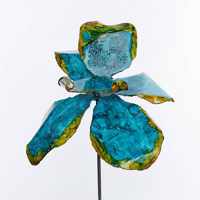 Orchidée jaune sarcelle pour la vente par Bobbianne's Flowers