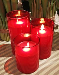 Will's Company - Wholesale Flameless Candle - LED Candle in Glass Cylinder w/Flickering Flame & Remote S/35