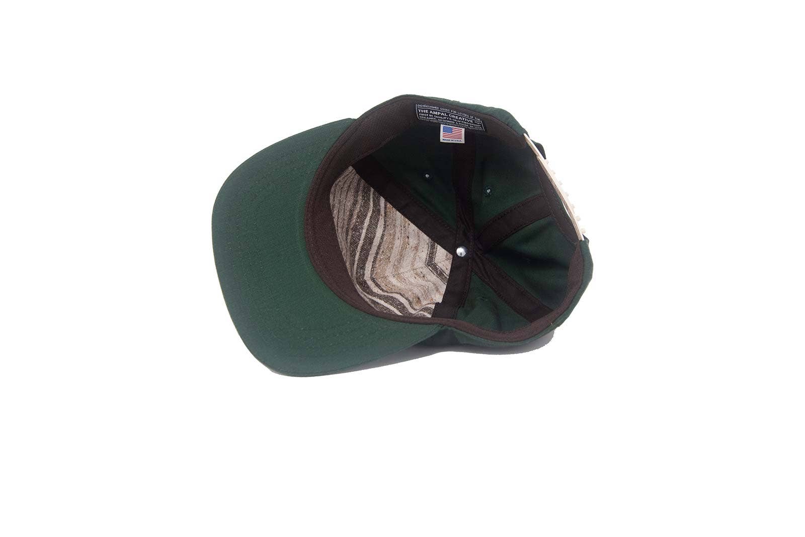 The Ampal Creative - Wholesale Flat Brim Cap - Unisex - DANGER Dk Green - Snapback2