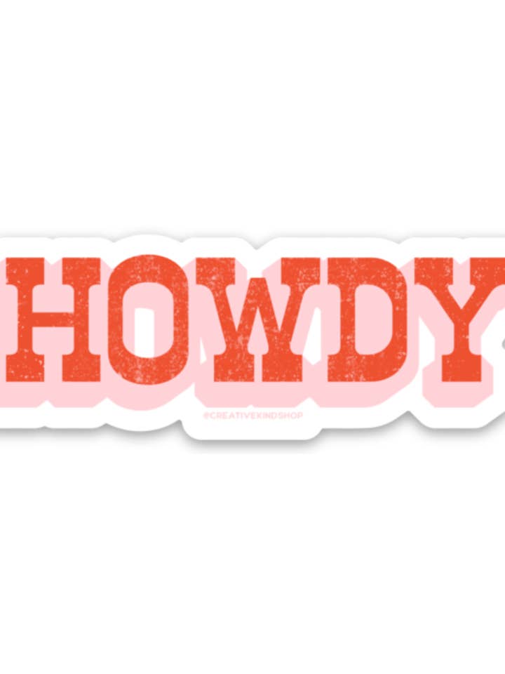 Howdy Vinyl Sticker for engroshandel hos Creative Kind