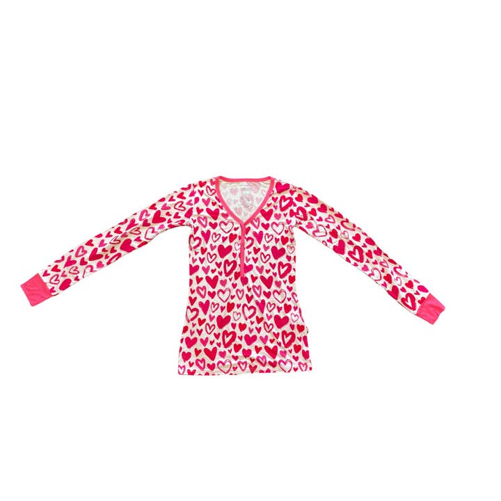 ESTHER "All you need is love" Adult loungewear Top for wholesale by Snugabutter LLC