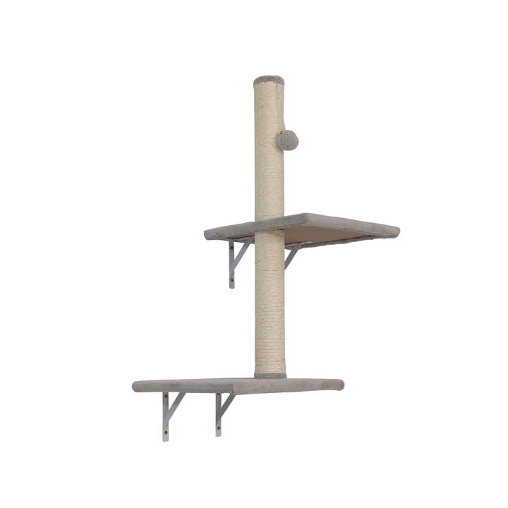 39F Inc. - Wholesale Pet Scratcher - Cat - Wall-Mounted Cat Tree with 2Condos,3Shelves&Scratching Posts15