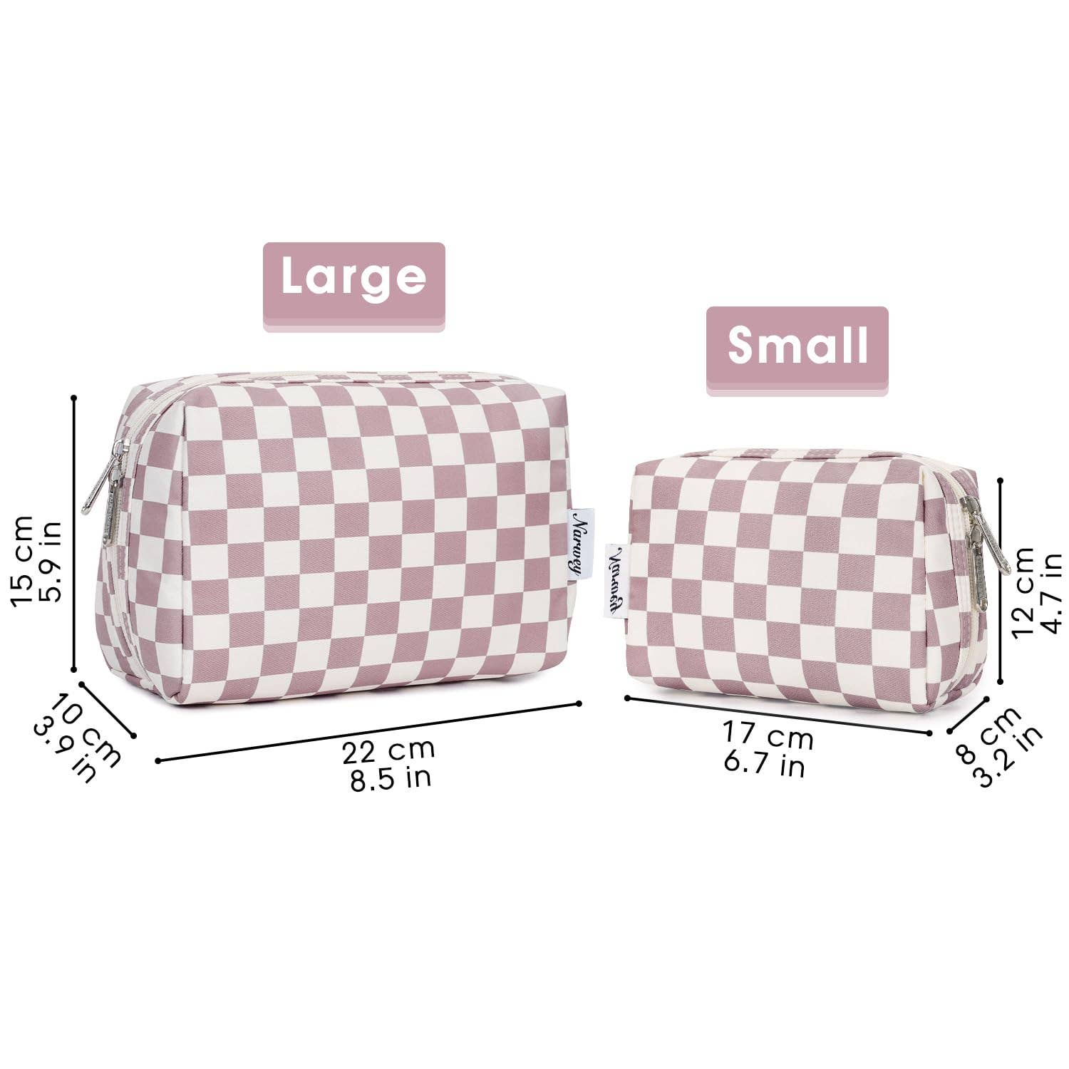wandf - Wholesale Makeup/Cosmetic Bag - Checkered Makeup Bag Travel Cosmetic Bag Organizer Toiletry42