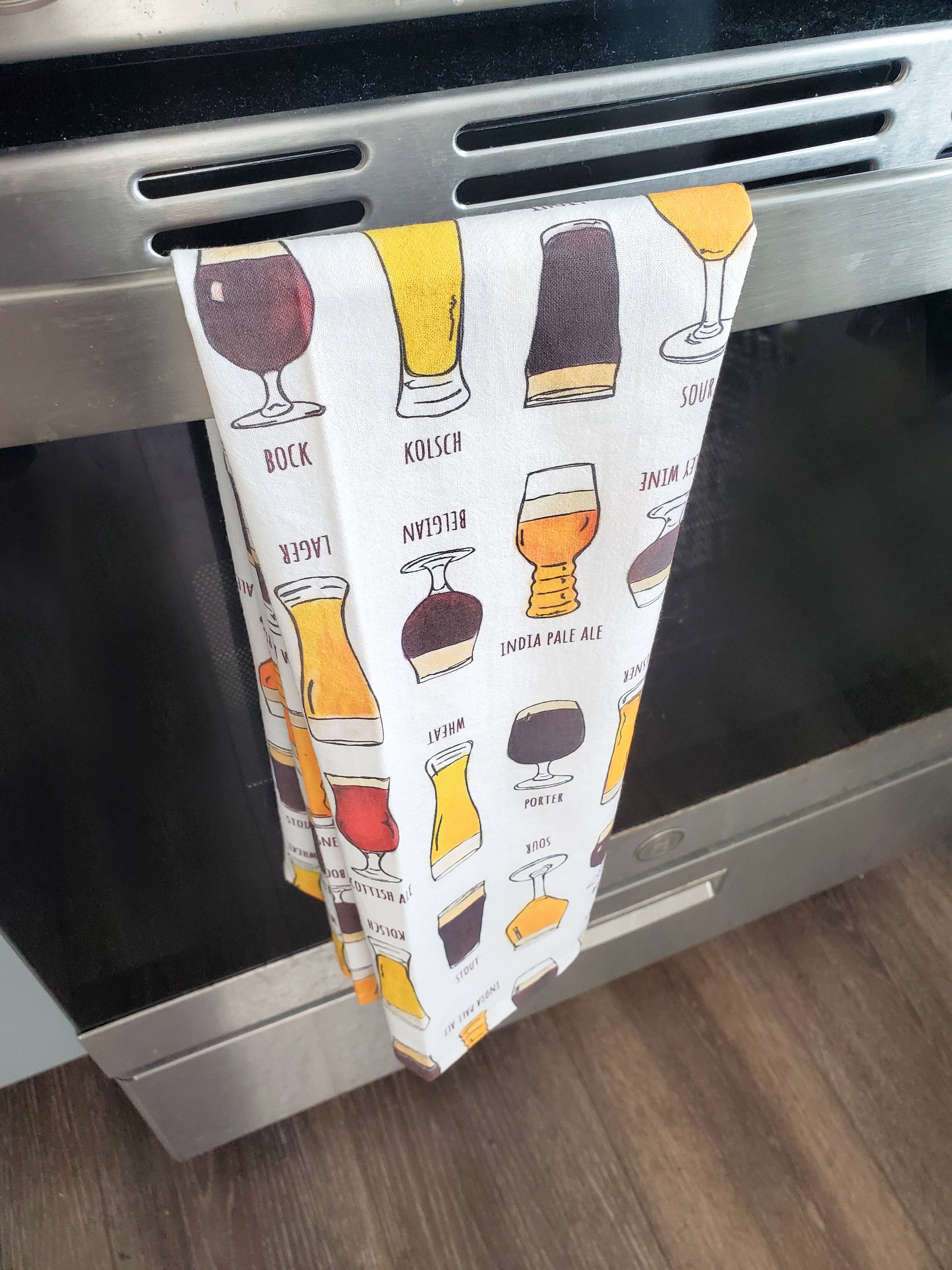 abigail hausman design & illustration - Wholesale Tea Towel - Beer Lover Tea Towel/Flour Sack Towel 19x286