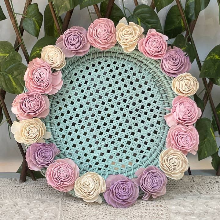 Saanjh Sola Wood & Cane table Centerpiece | Home Decor for wholesale by Saanjh