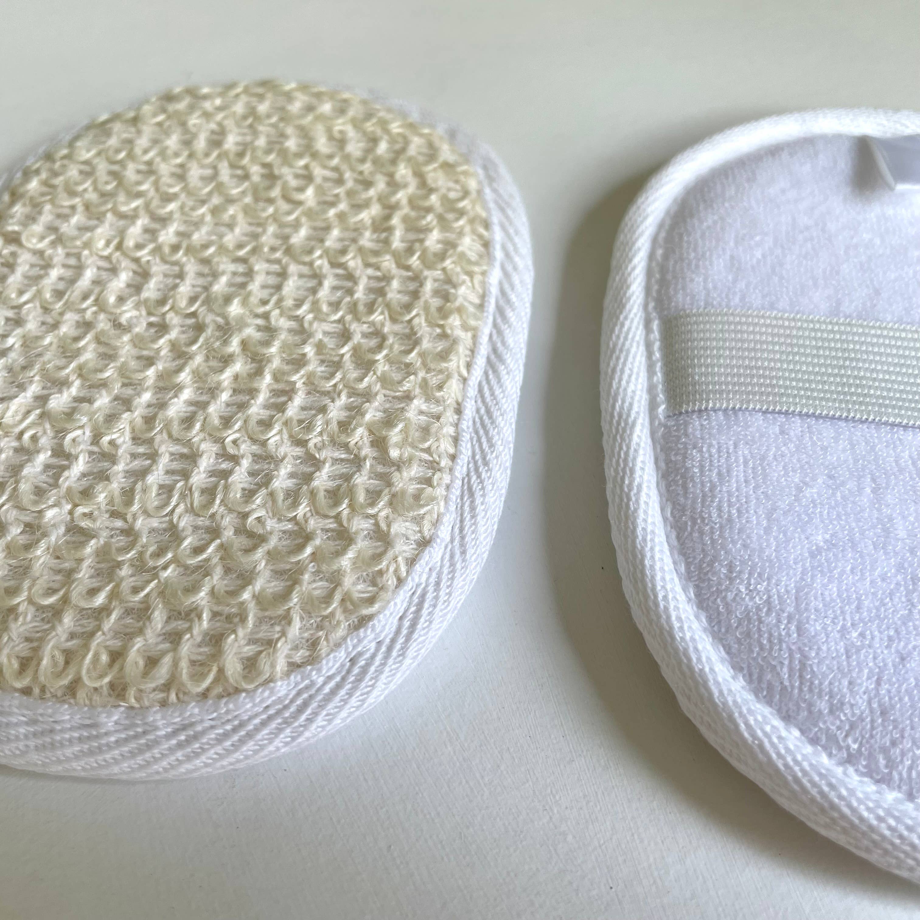 fort & field - Wholesale Bath Pouf/Sponge - Ramie and terry cloth oval loofah bath sponge4