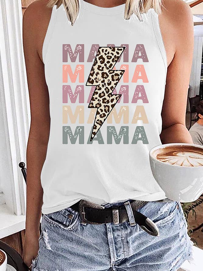 STC125C177 Retro Vintage MAMA Mothers Day Tank Top for wholesale by UNISHE