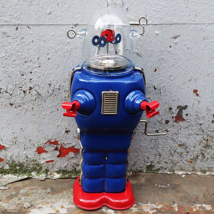 Tribal Trade GmbH - Wholesale Decorative Figurine - Robot Robot Space Trooper blue tin robot5
