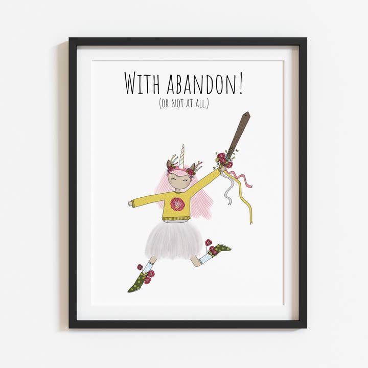 Med Abandon! Eller inte alls 8x10 Skriv ut för wholesale av Rather Puckish