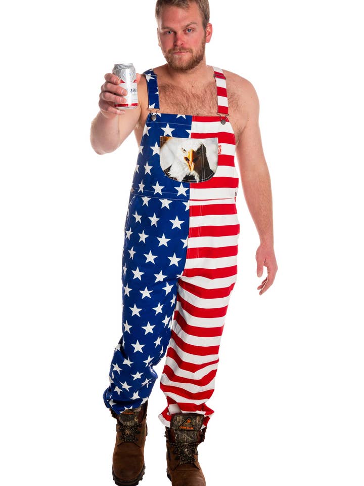 Shinesty, Inc - Wholesale Overalls - Men’s - The Screamin Eagles | American Flag Overalls