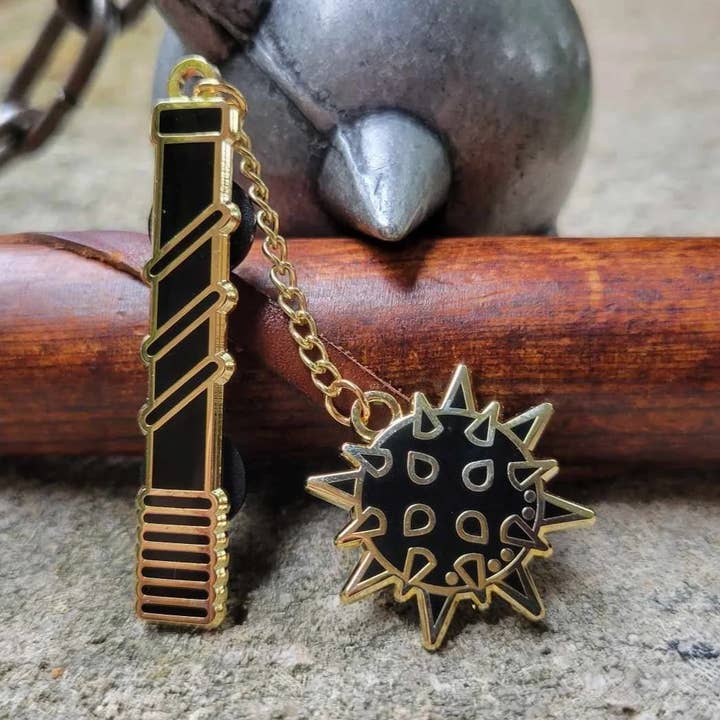 Épingle de Veste de Bataille Fléau Doré pour la vente par Defensive Wounds