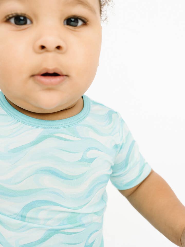 Little One Shop - Wholesale Clothing Set - Baby - Ocean Breeze Bamboo Shorts Set