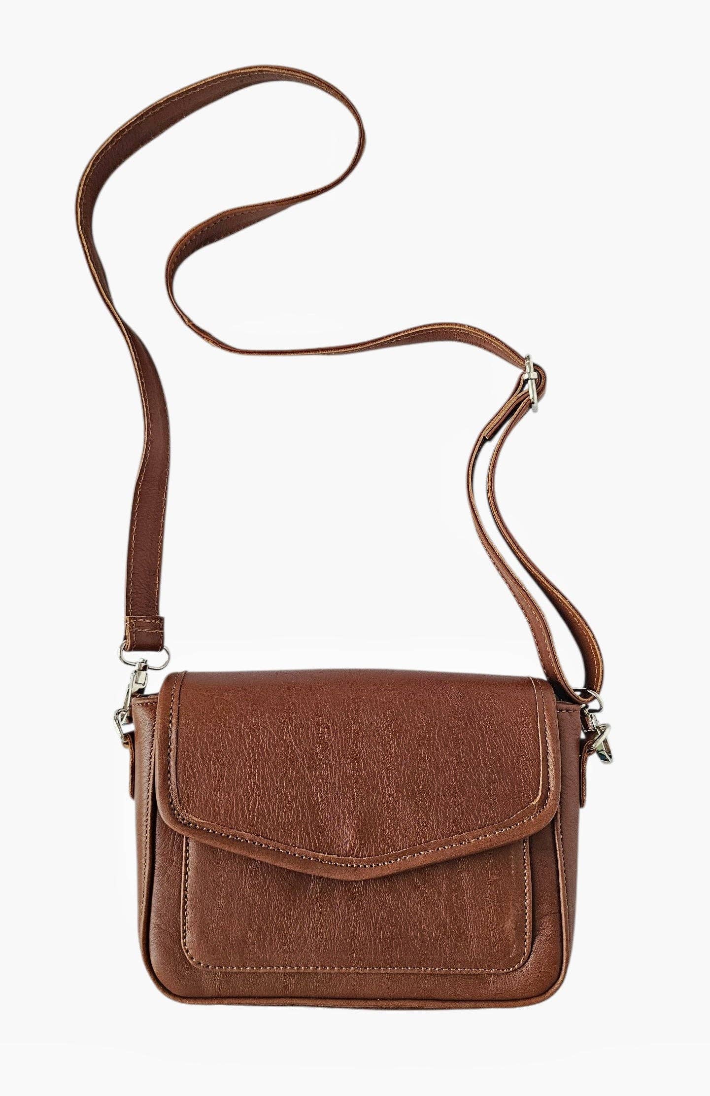 MBH Leather - Wholesale Crossbody Bag - Women's - Nolita Crossbody Bag - Brown2