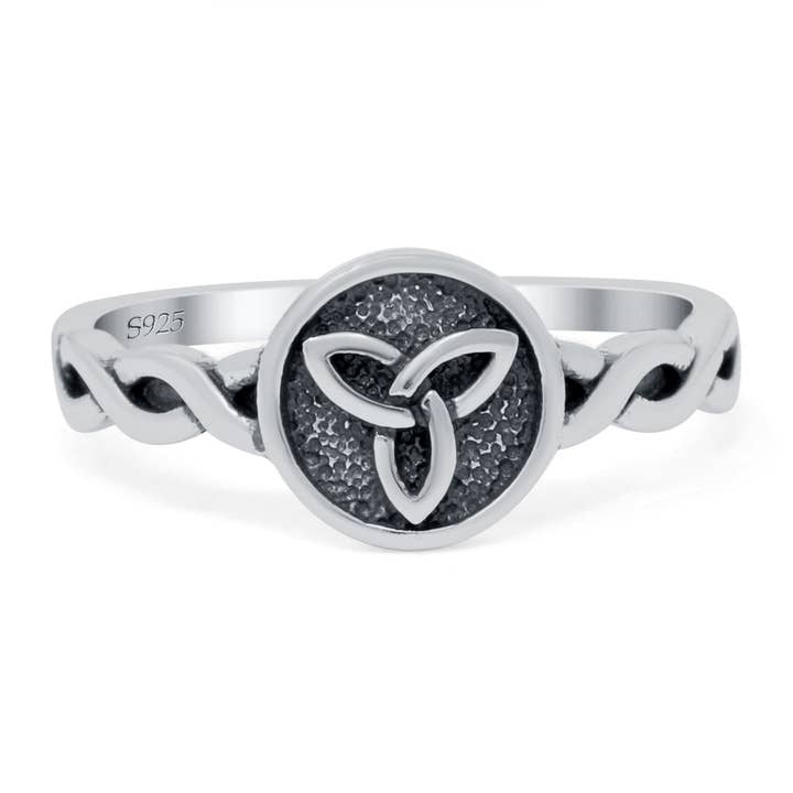 Triquetra Band oxidierter Ring (9 mm) für den Großhandel von Blue Apple Imports