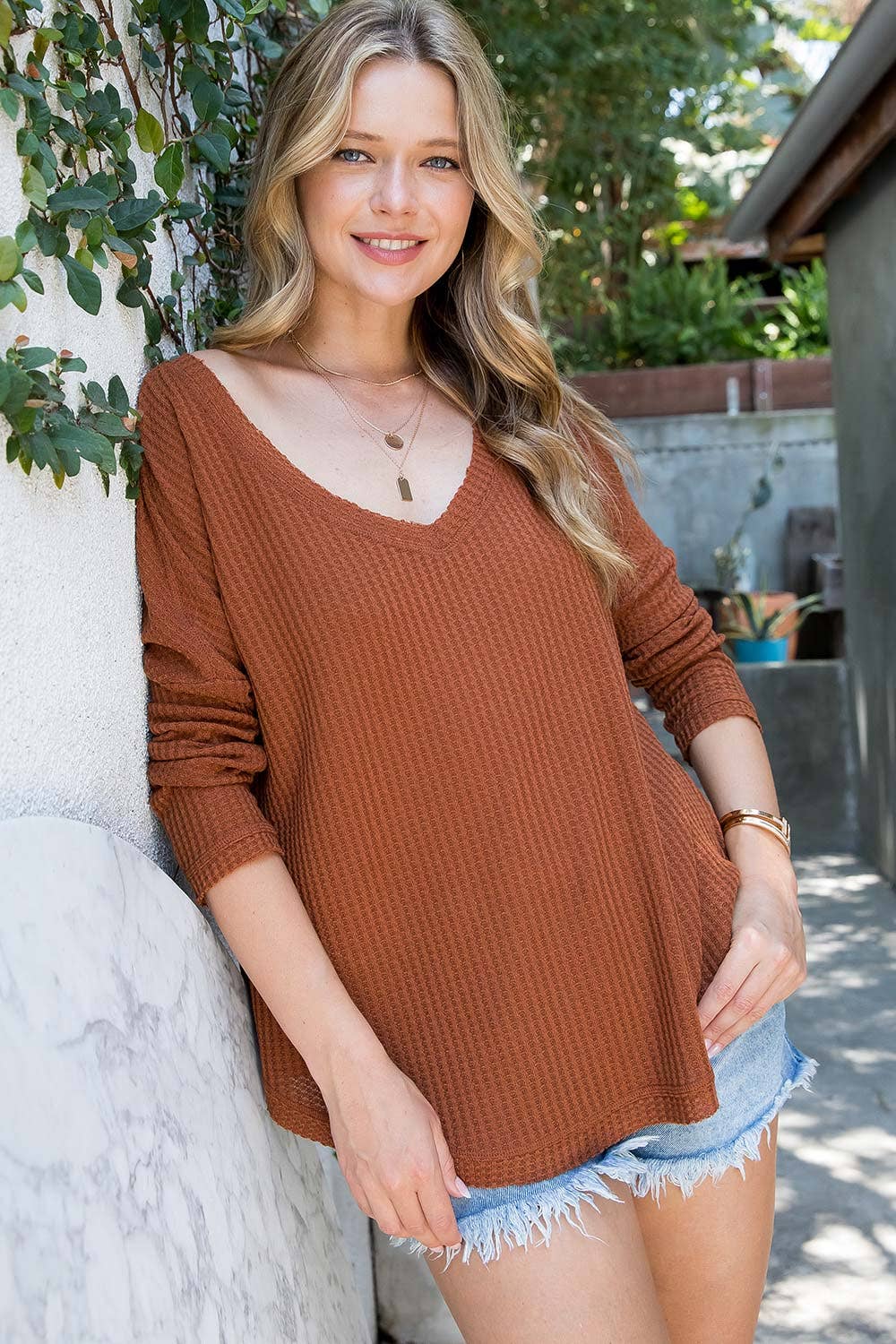 Sweet Lovely by Jen - Vente Haut en maille – femme - SW277 COL V MANCHES LONGUES DOLMAN41