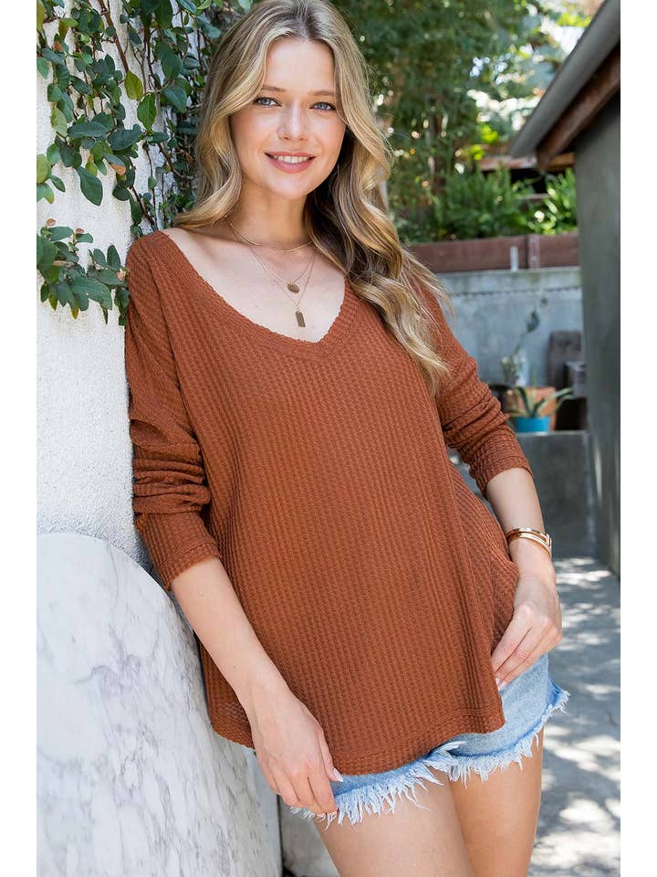 Sweet Lovely by Jen - Wholesale Knit Top - Women's - SW277 V NECK LONG SLEEVE DOLMAN49