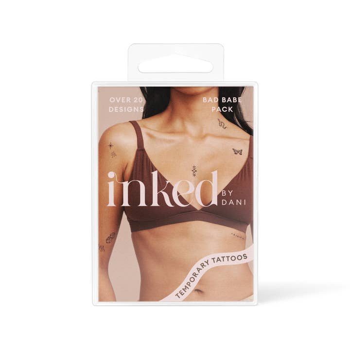 INKED by Dani - Wholesale Temporary Tattoo - Bad Babe Temporary Tattoo Pack1