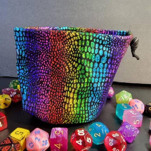 Rainbow Dragon Scale Dicebag for wholesale by Mizorey Ren
