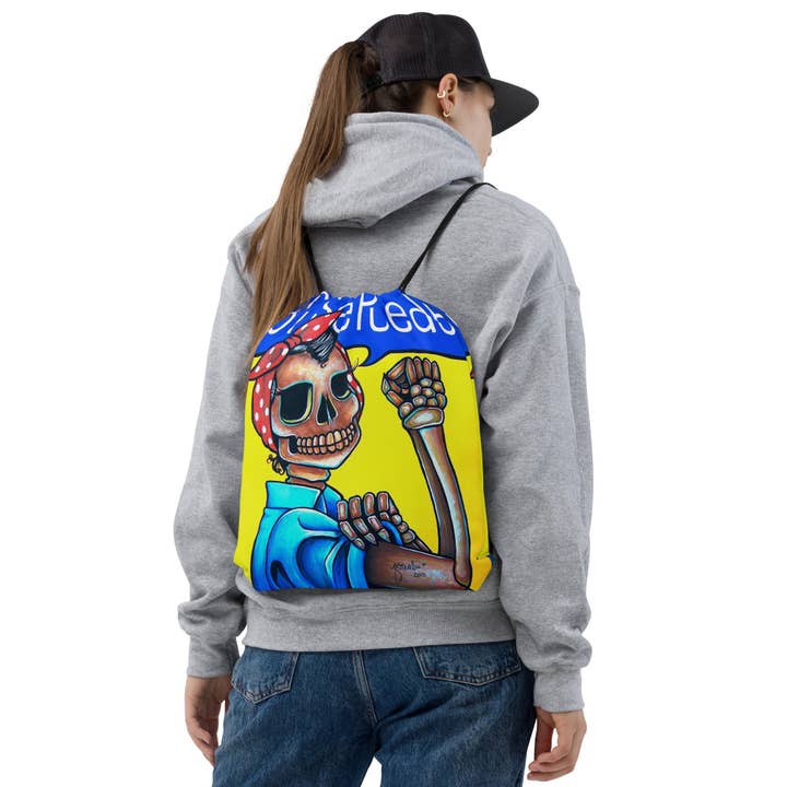 “Sí Se Puede” Drawstring bag for wholesale by The Art of Francella