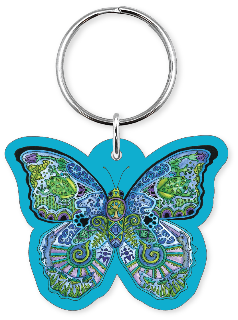 Morris Magnets - Wholesale Keychain - Unisex - Keychain - Earth Art Blue Morpho1