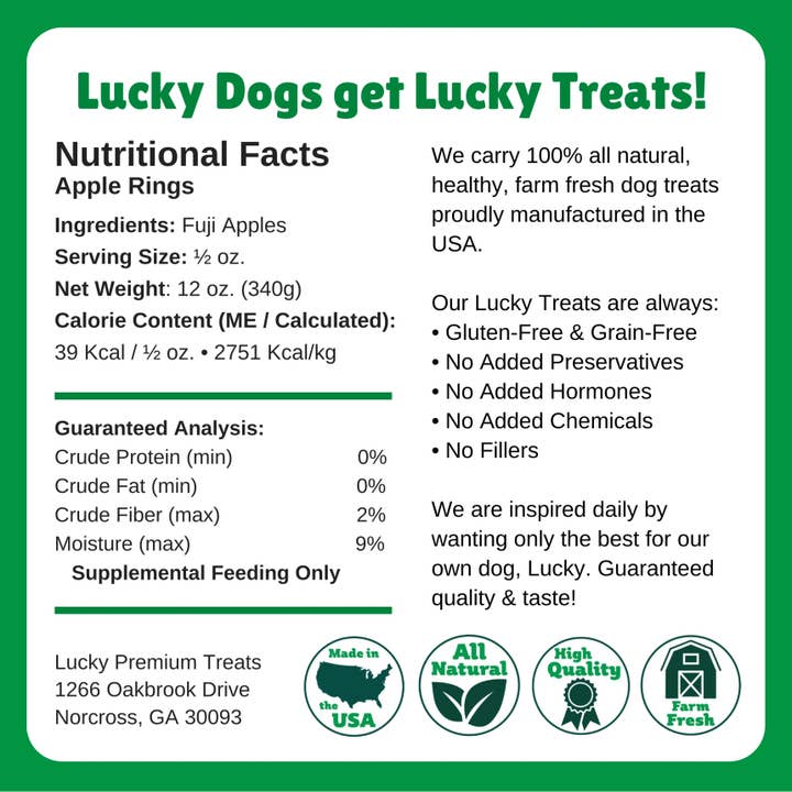 Lucky Premium Treats - Wholesale Pet Treats - Dog - Apple Rings Dog Treats - Bulk per lb4