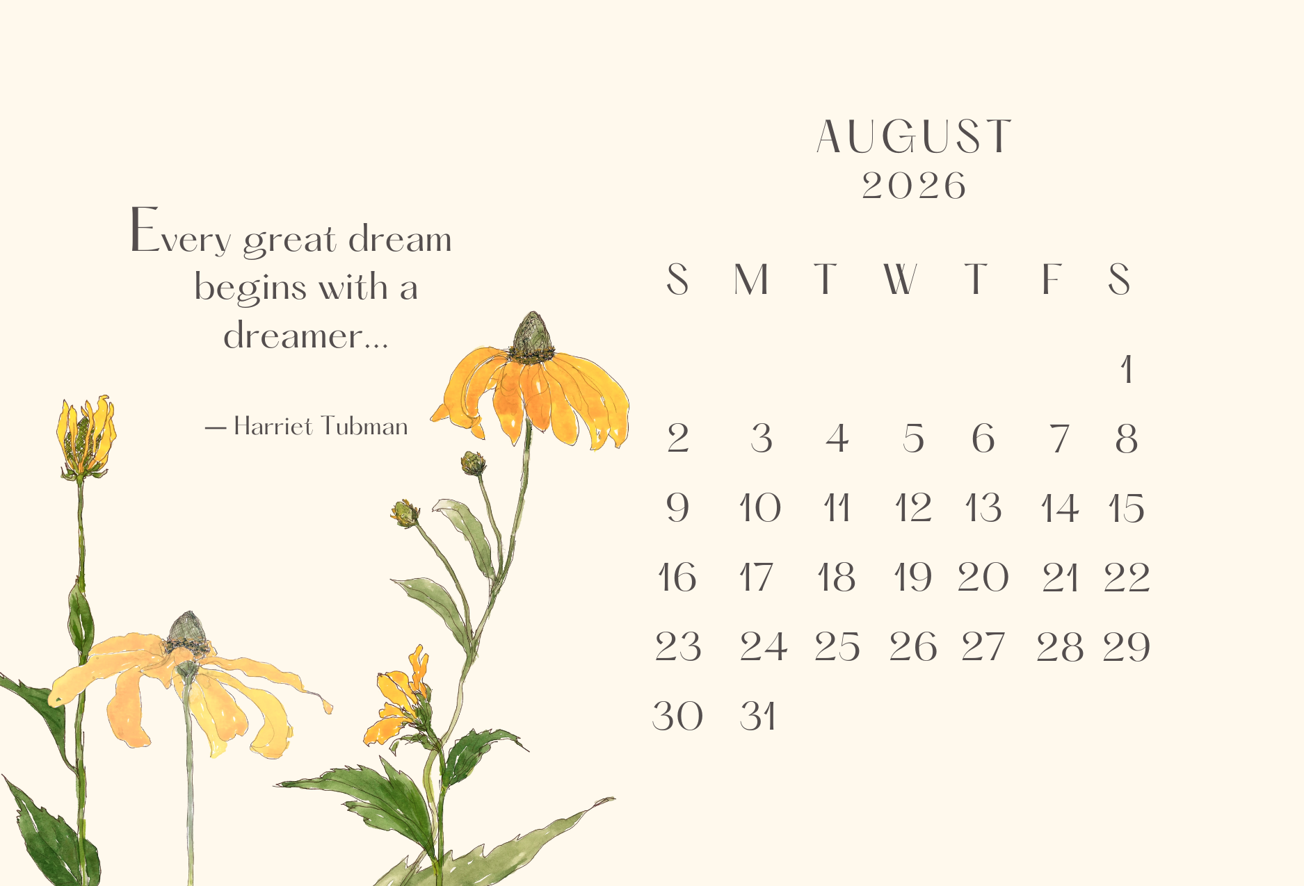 Leafy Lexicon - Wholesale Calendar - Little desktop calendar (with wooden display stand)9