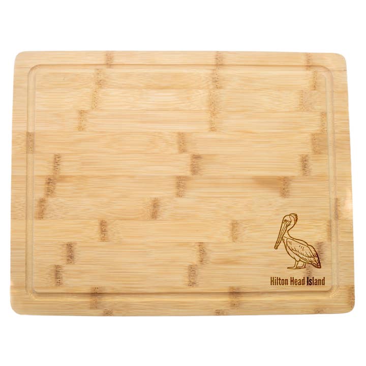 Beach, Cats & Wine - Wholesale Cutting Board - Custom Pelican Bamboo Cutting Board