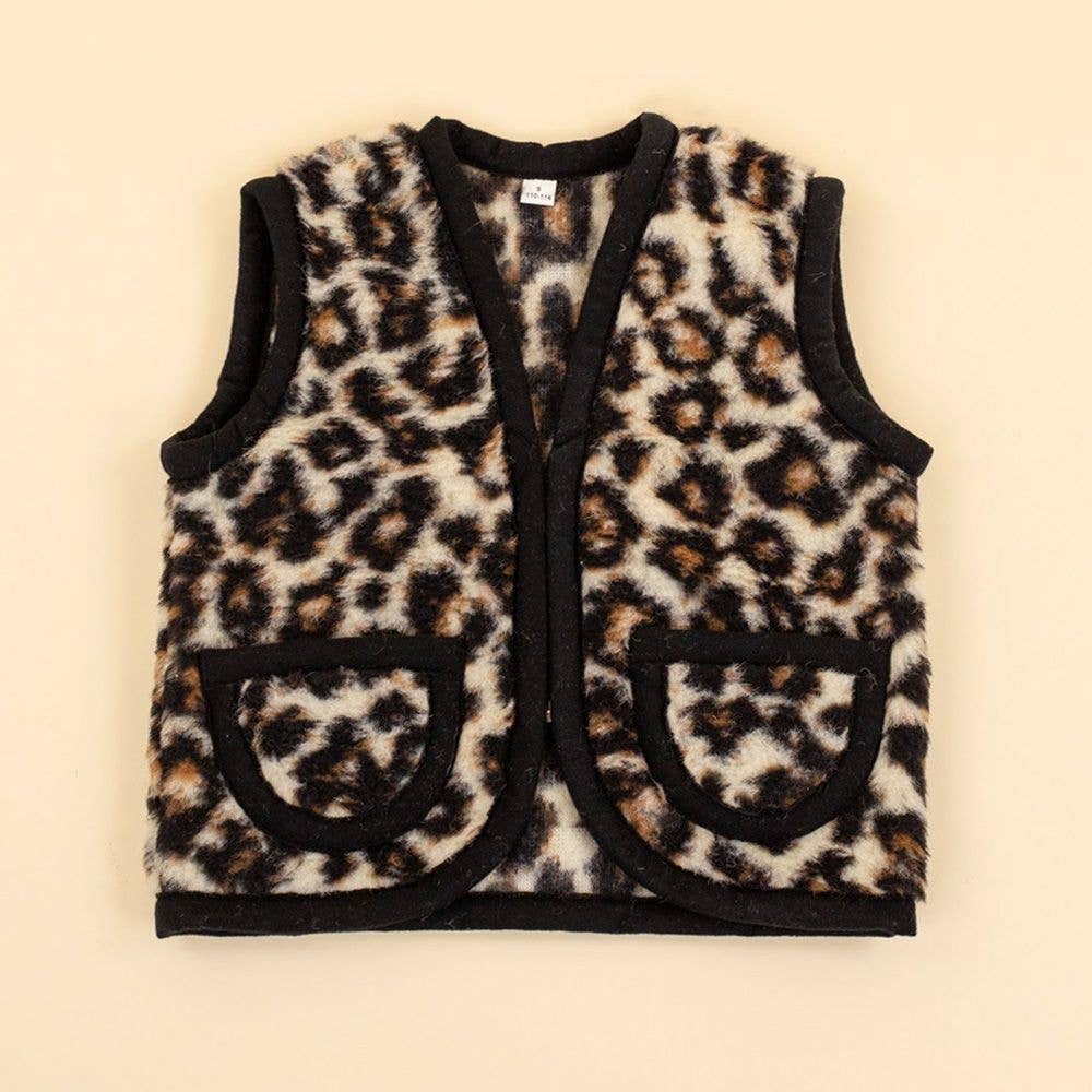 Moonrise – Großhandel Oberbekleidungsweste – Kinder – Kinderweste aus Wolle mit Panther-Motiv1