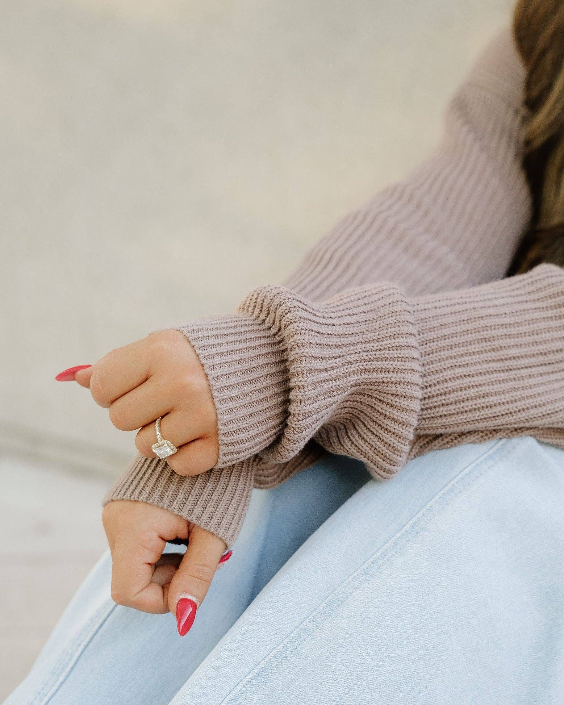 Indie & Co. | Women's Apparel - Wholesale Cardigan - Women's - Fern Sweater Cardigan - Mocha | Ribbed Cardigan | Sweater5