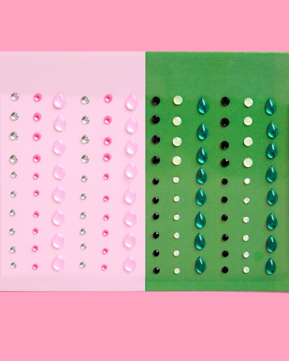 xo, Fetti - Wholesale Temporary Tattoo - Pink and Green Witch Face Gems | Halloween makeup, sparkle4