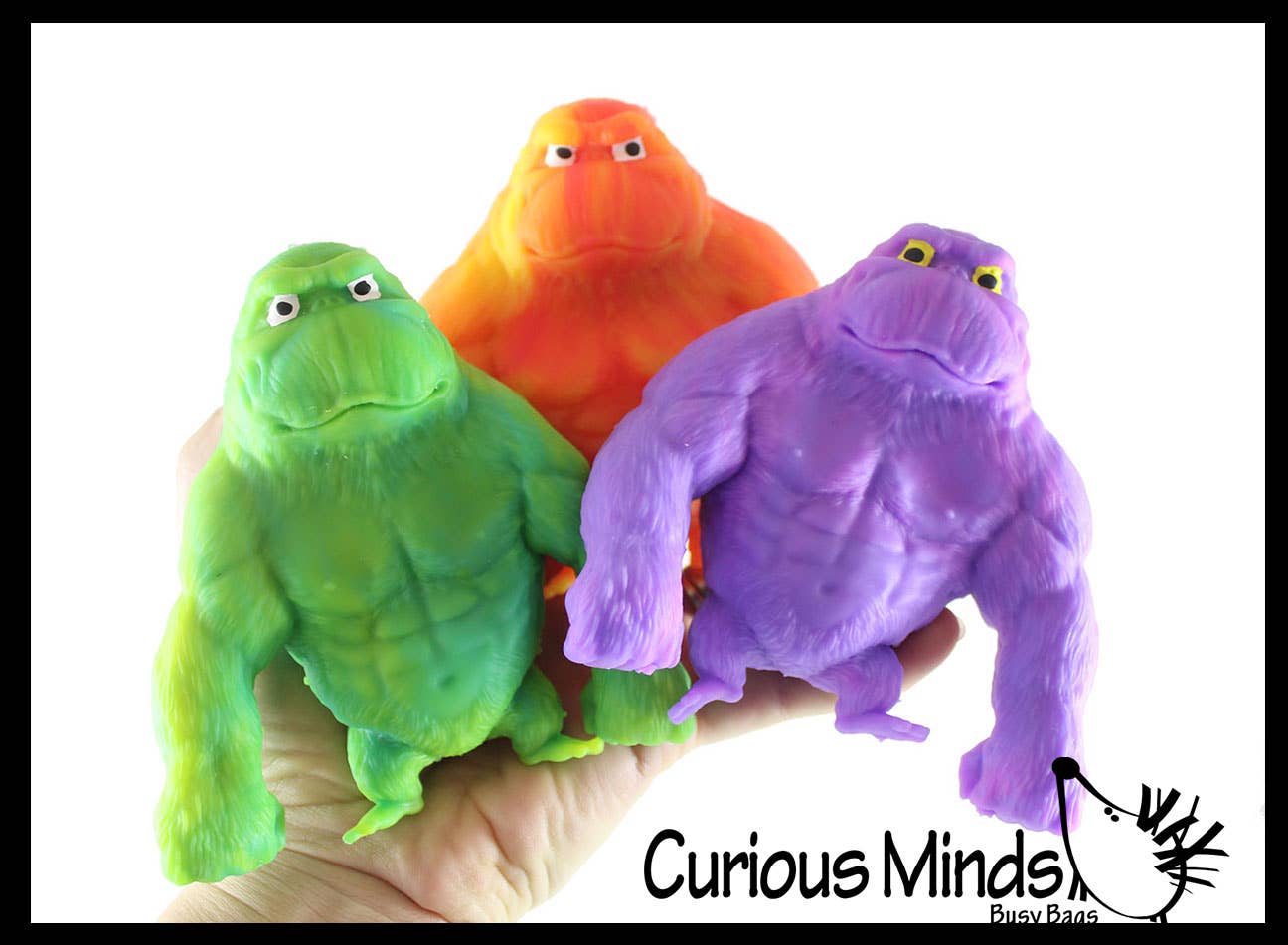 Curious Minds Toys - Wholesale Squishy Toy - Kids & Baby - 1 Sand Filled Stretchy Smash Gorilla Animals - Kong Ape Love