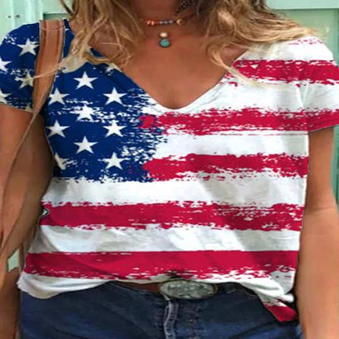 NWT Shein American Flag Stars Stripes 4th of July Patriotic Bikini
