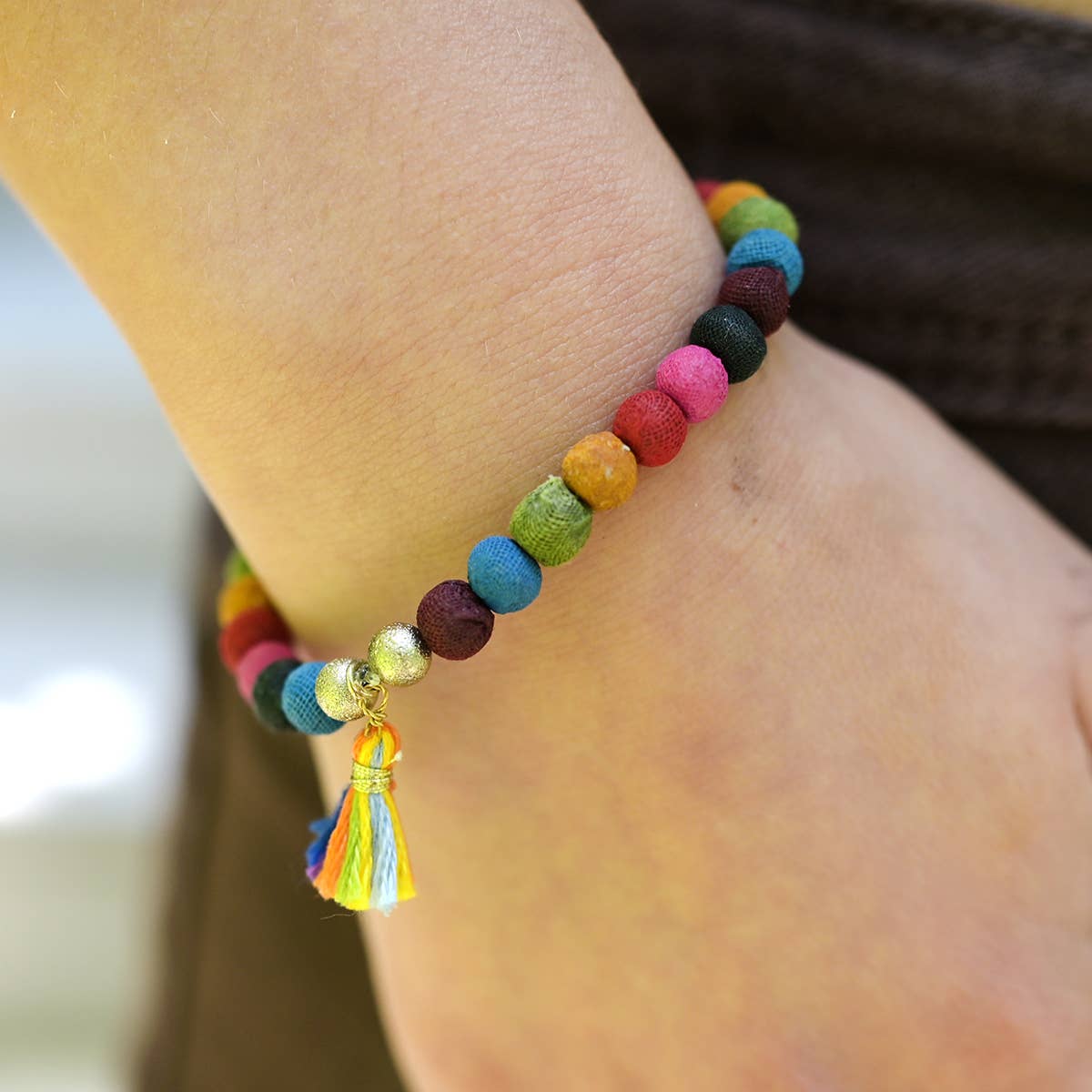 WorldFinds - Vente Bracelets à breloques/pendentifs - Unity • Bracelet Kantha Connection2