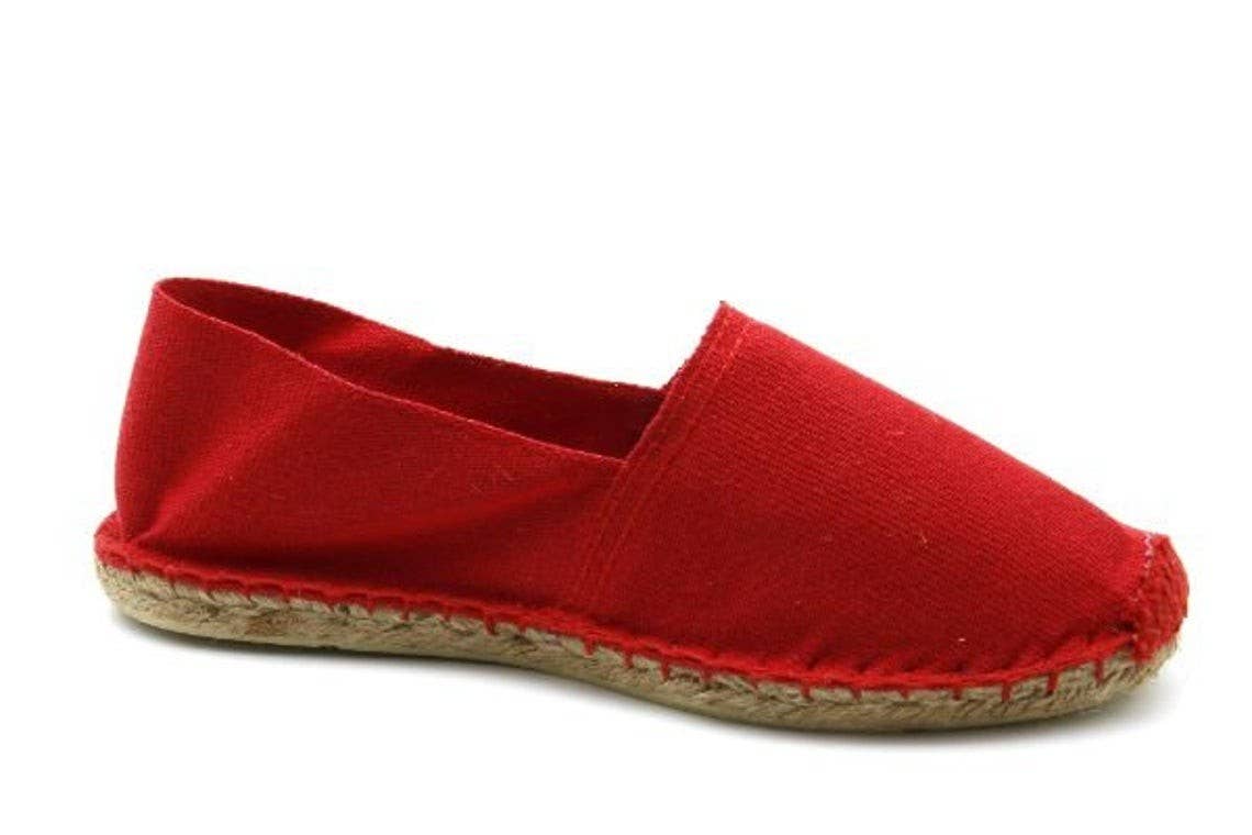 Maison Joseph - Wholesale Platte schoenen - Dames - Rode effen baskische espadrilles0