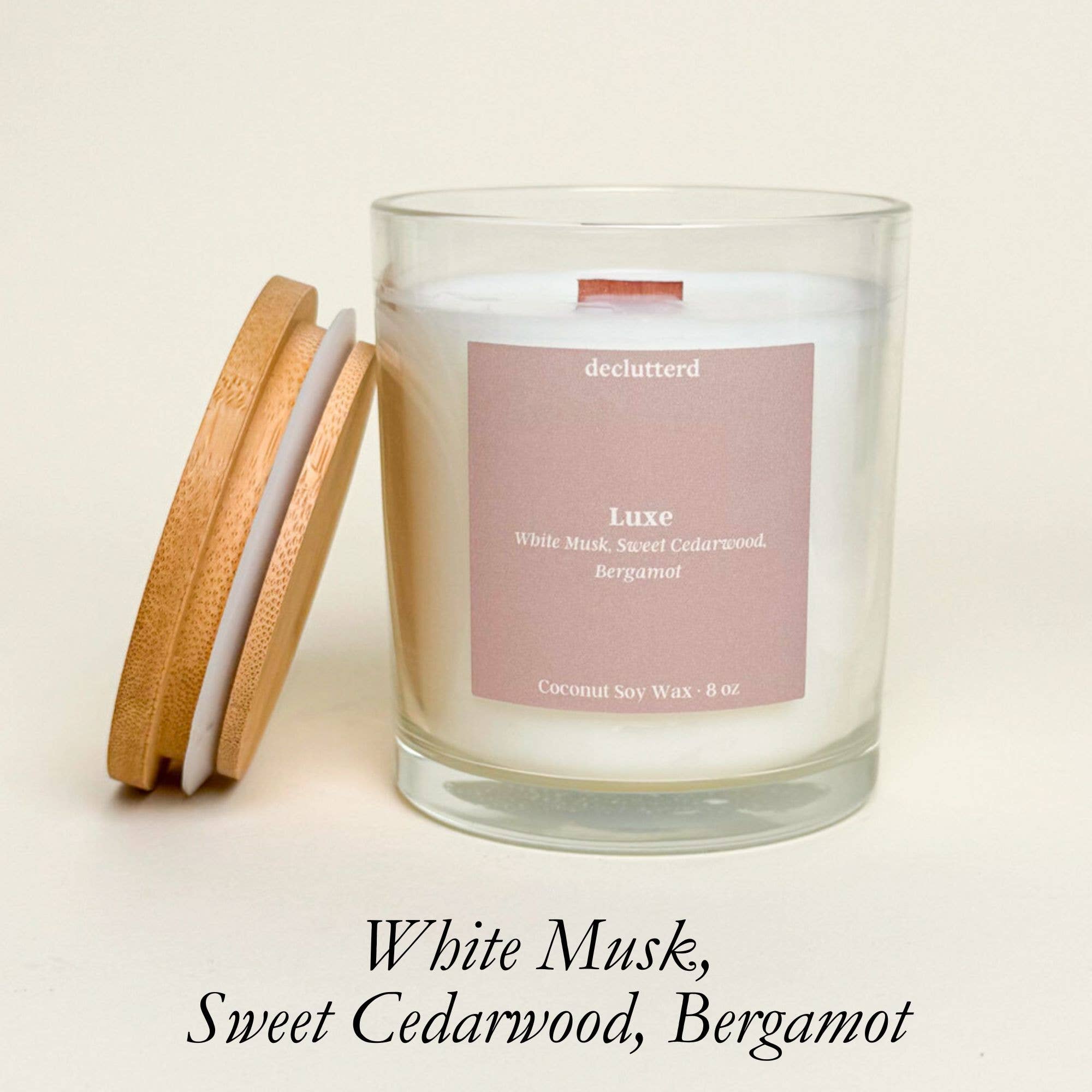 declutterd - Wholesale Jar/Filled Candle - Bulk declutterd 8 oz. Candles with Lid Non Toxic No Box11