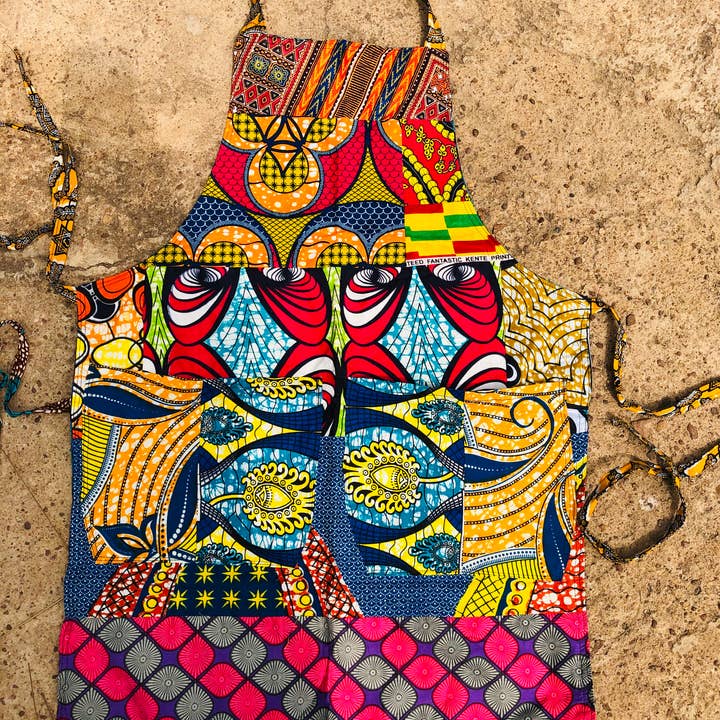 World Peaces - Wholesale Apron - Patchwork Apron with African Wax Print11