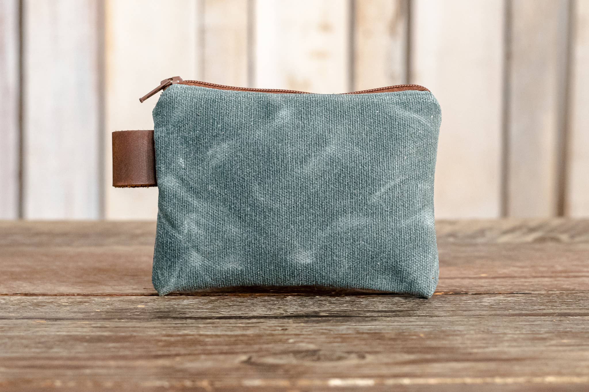 In Blue Handmade - Wholesale Pouch - Unisex - Small Handmade Waxed Canvas Zipper Pouch3