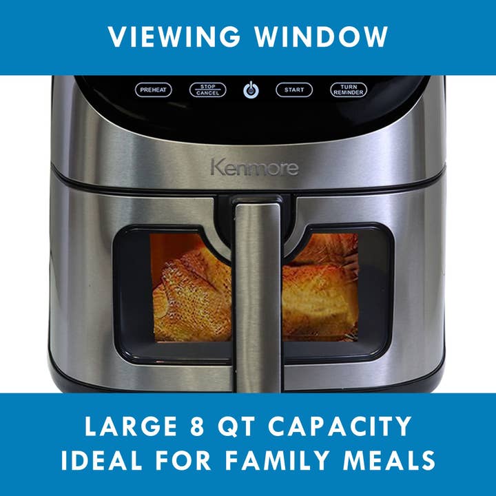 Koolatron Corporation - Wholesale Kitchen Appliance - Kenmore 8 Qt 1700W Air Fryer with 12 Cooking Presets