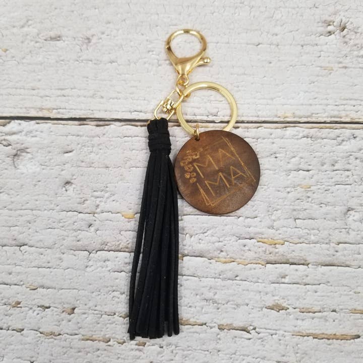 Treasure Wholesale - Wholesale Keychain – Women's - MAMA Tassels Keychain - Mother's Day Gift1