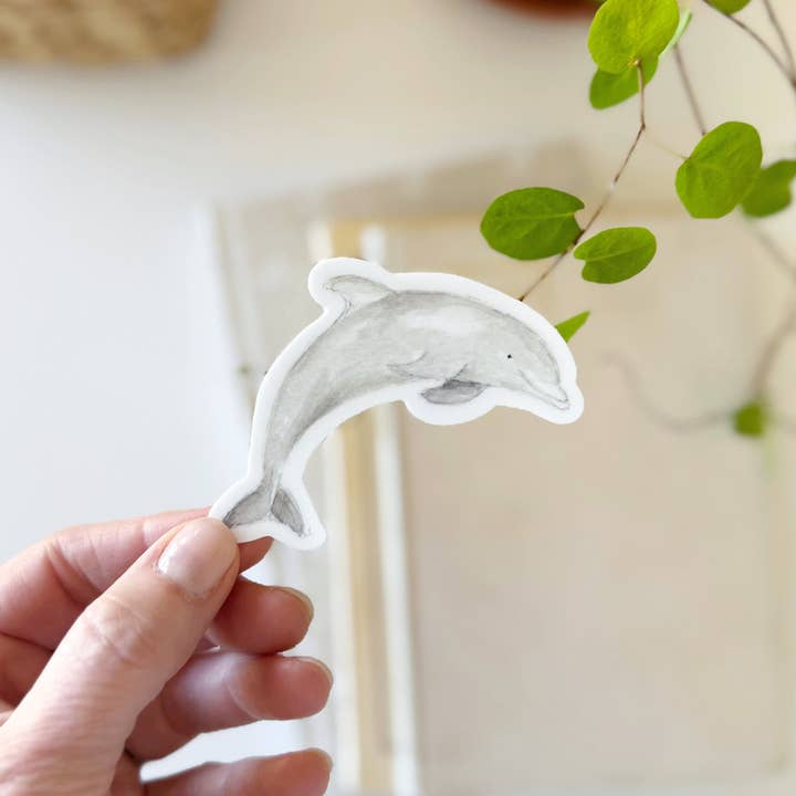dolphin sticker for wholesale by emily lex studio