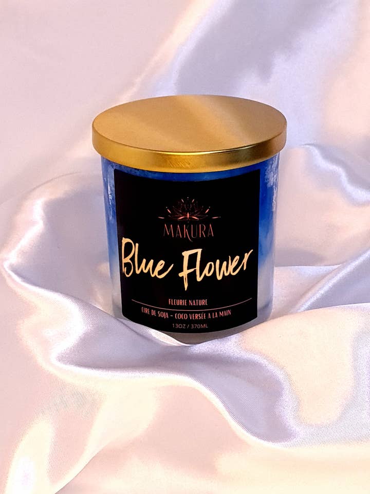 Blå Blomst Duftlys for engroshandel hos Makura Candles