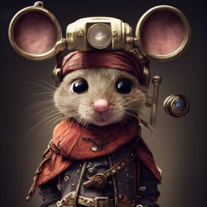 Mint by Michelle - Wholesale Craft supplies - Explorer Mouse - A1 size large decoupage paper