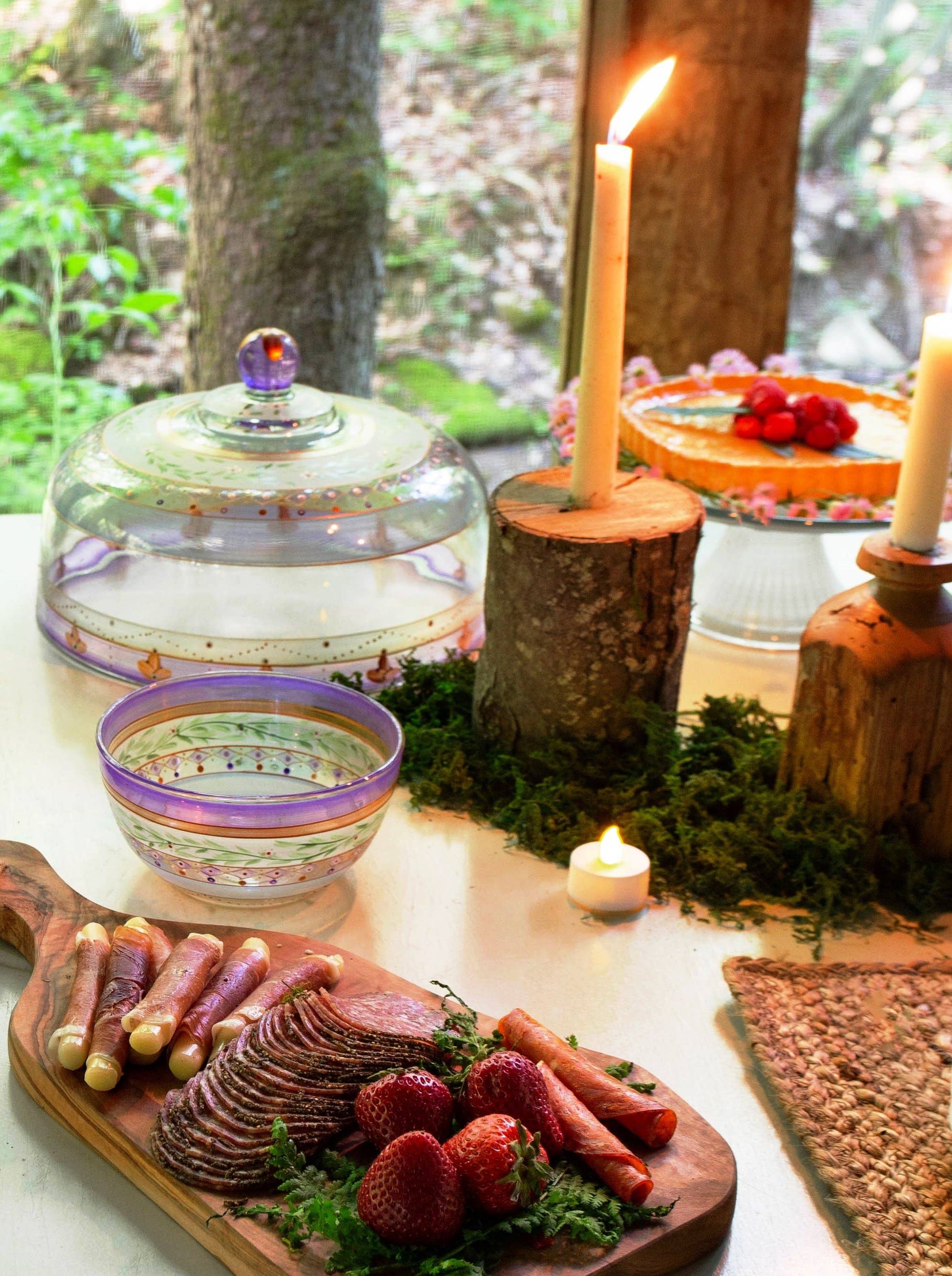 Golden Hill Studio – Engroshandel Pyntetallerken/skål – Marokkansk Mosaic Garland 6" Skål3