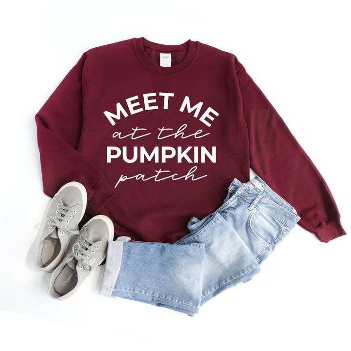 Meet Me At The Pumpkin Patch Sweatshirt for wholesale by Light & Shine