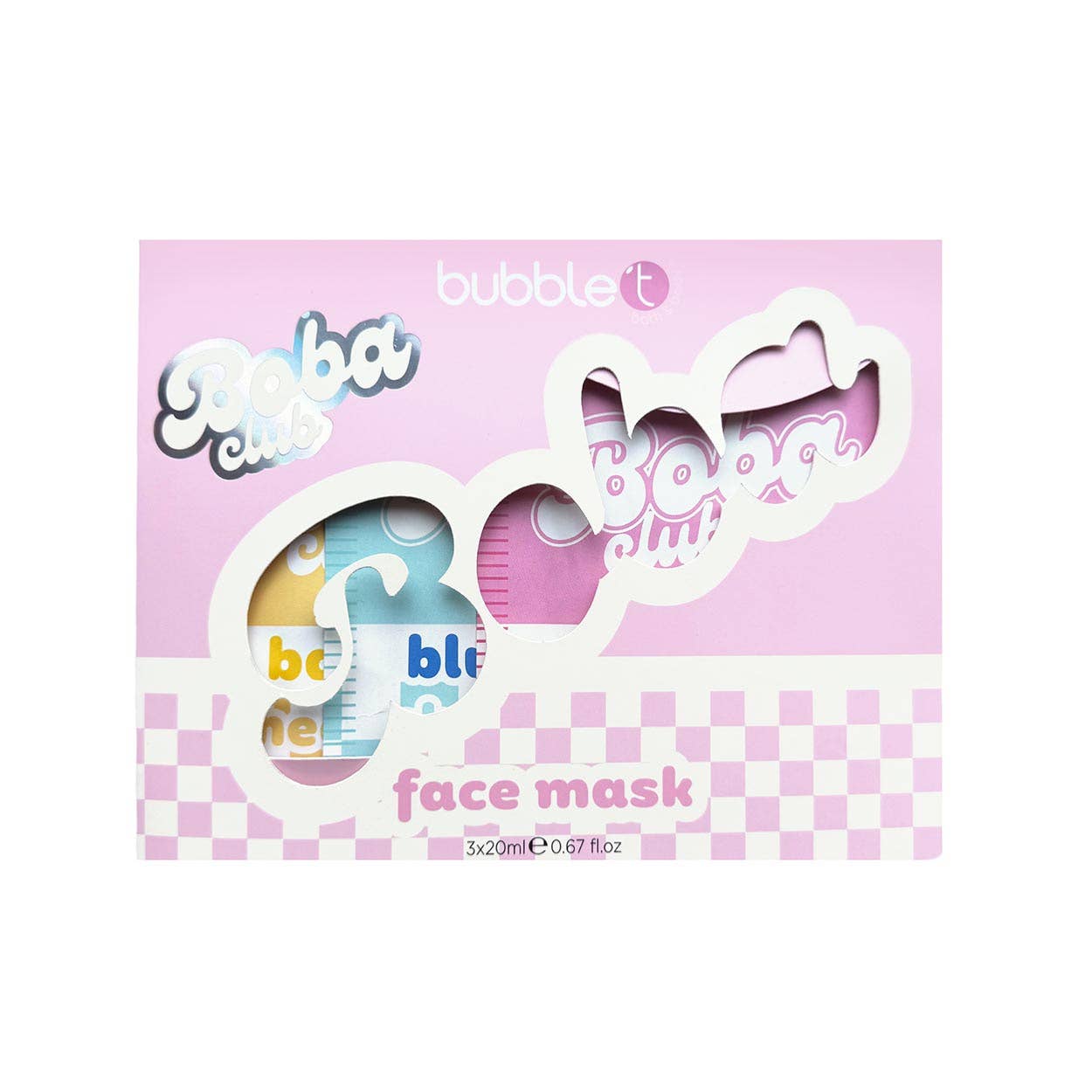 Bubble T Cosmetics - Wholesale Skincare Face Mask - Boba Club Sheet Mask Collection (3 x 20ml)0