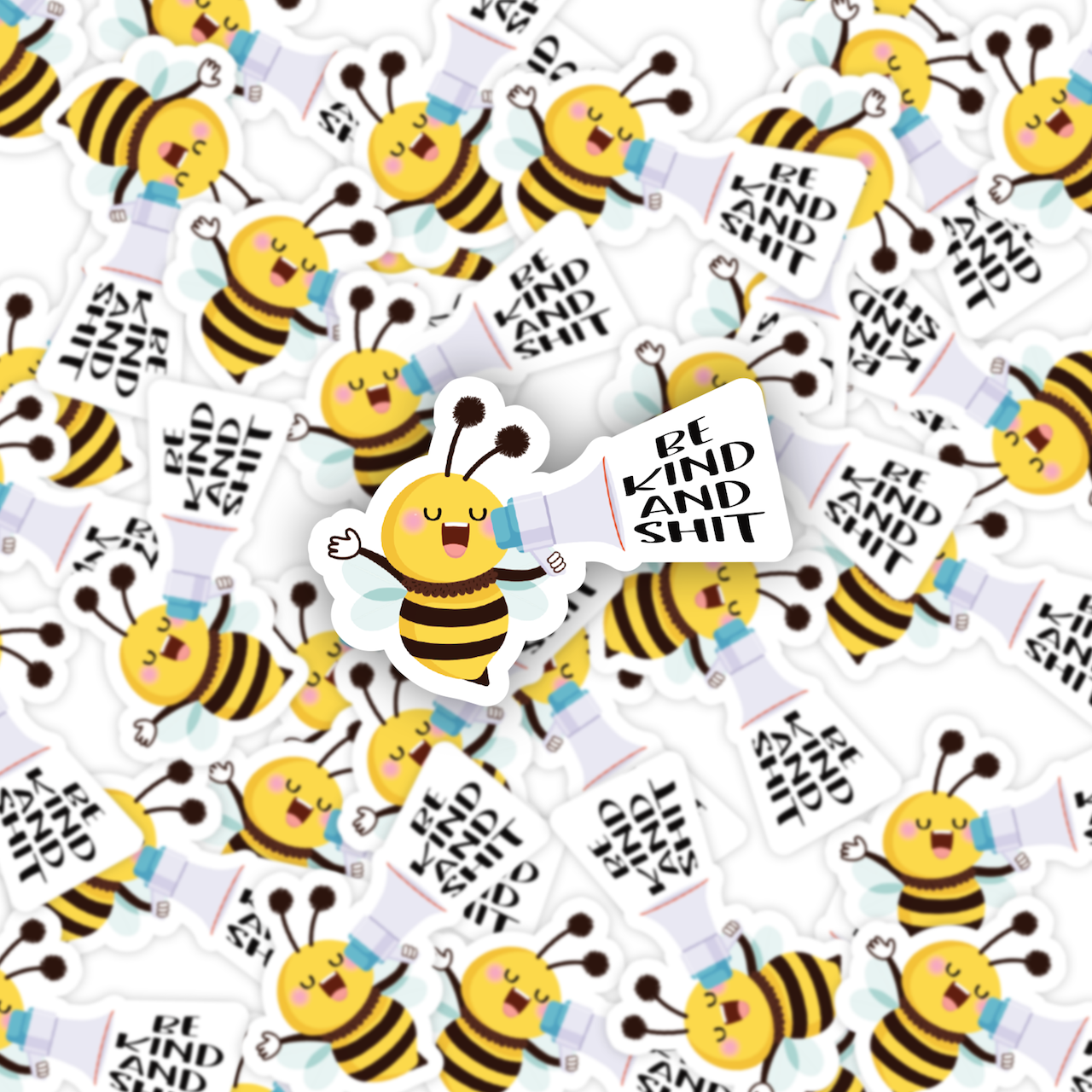 LNZ Custom Design - Wholesale Sticker - Mini Size - Be kind and shit1