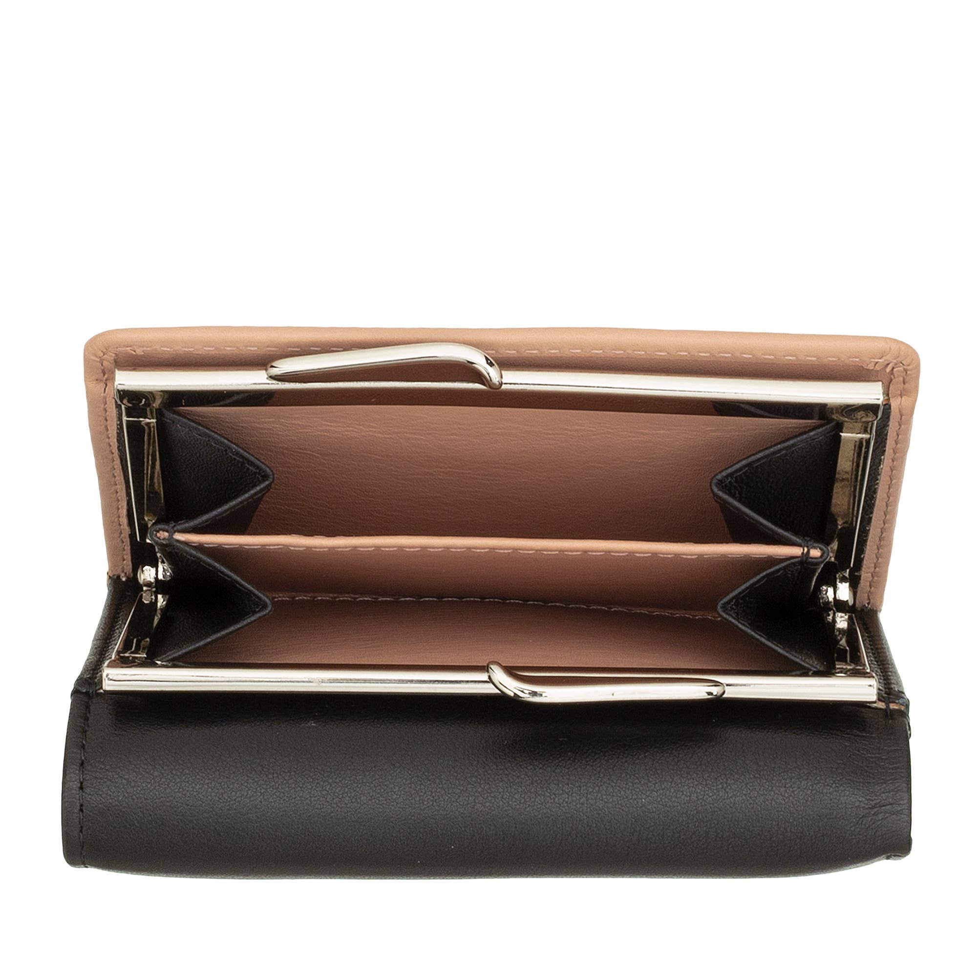 dudu – Engroshandel Tegnebog - Dame – Dudu Dame Læder Kompakt Pung Clic Clac Sort3